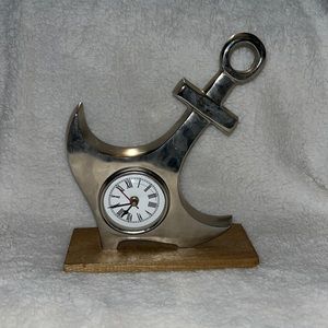 Silver anchor clock